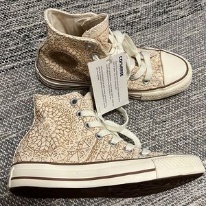 Converse Hi Top Metallic Gold Mandala